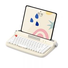 带卡槽蓝牙无线双模打字机圆形键帽兼容多系统